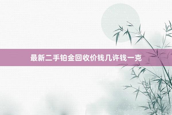 最新二手铂金回收价钱几许钱一克
