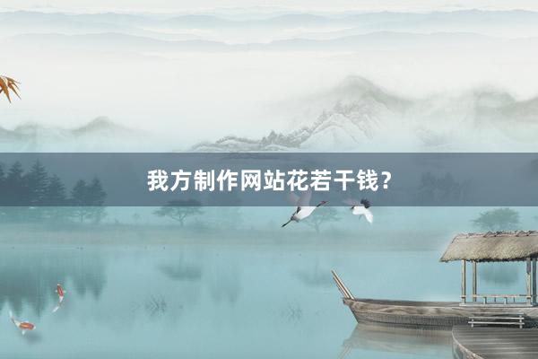 我方制作网站花若干钱？