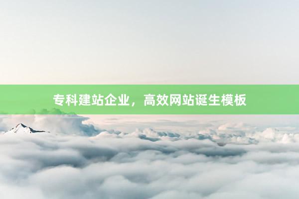专科建站企业，高效网站诞生模板